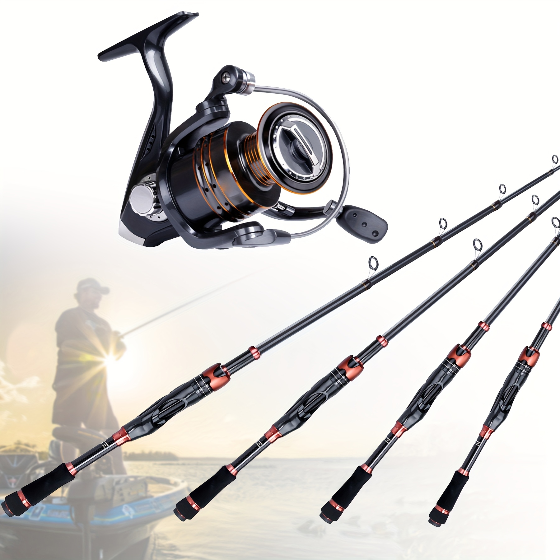 Premium Carbon Matrix Telescopic Fishing Rod and Reel Combo