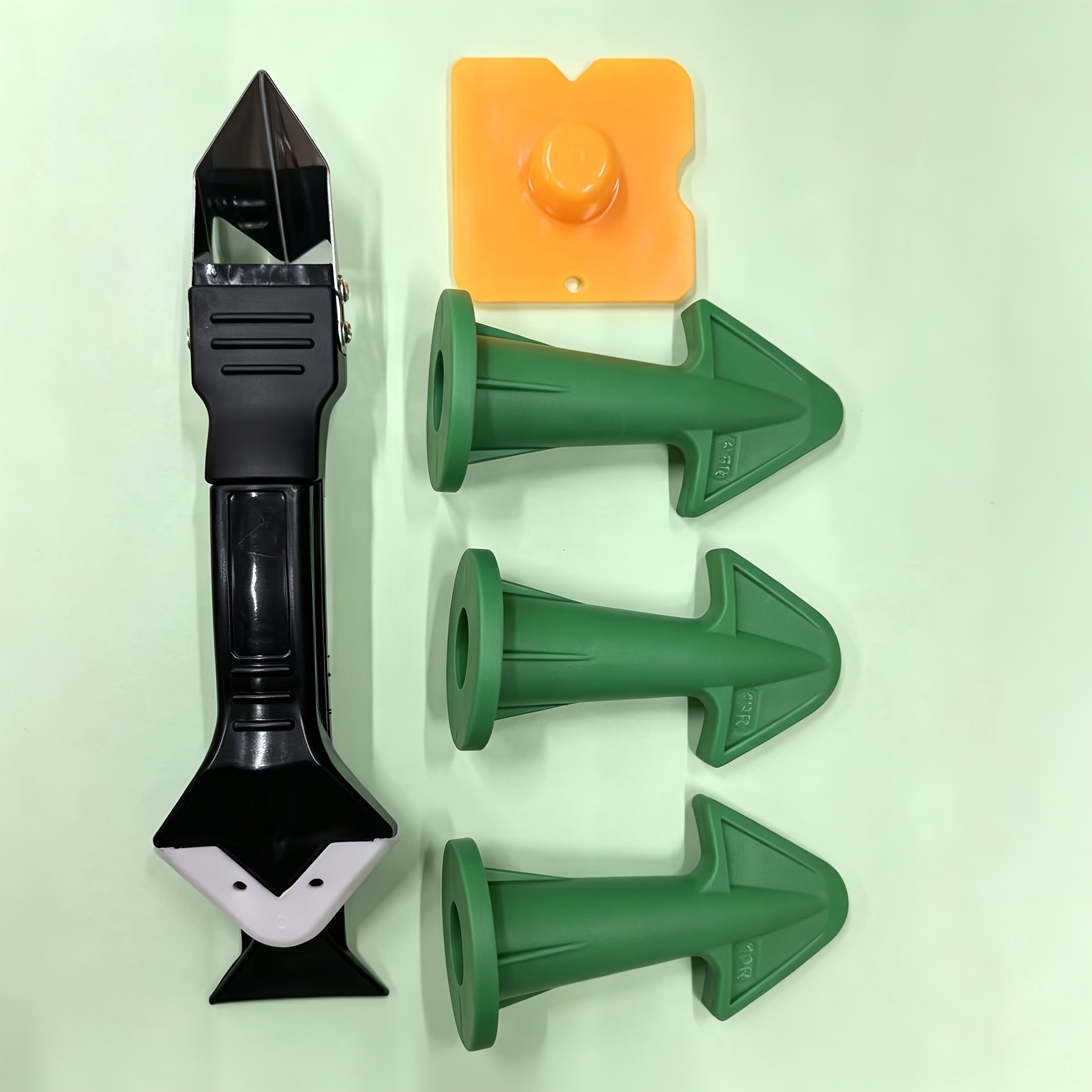 5pcs Caulking Nozzle Applicator Finishing Tool Spatula Plastic Glue Shovel Tile Brick Joints Floor Remover Grout Kit