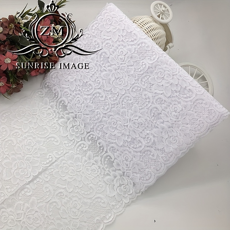 E-shop Bunte Weiche Elastische Stoff Spitze Band Netz Stretch Spitze Besatz 30CM /11.8IN Breit Verwendet für Nähen Kleidung Unterwäsche Slips