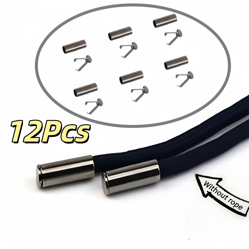 TEMU 12 Blocchi per ad Resistenza - Proteggi Lacci, Coulisse, Pantaloni, Borse, Felpe - Clip Metalliche Regolabili, Facili da Installare - Adatti per