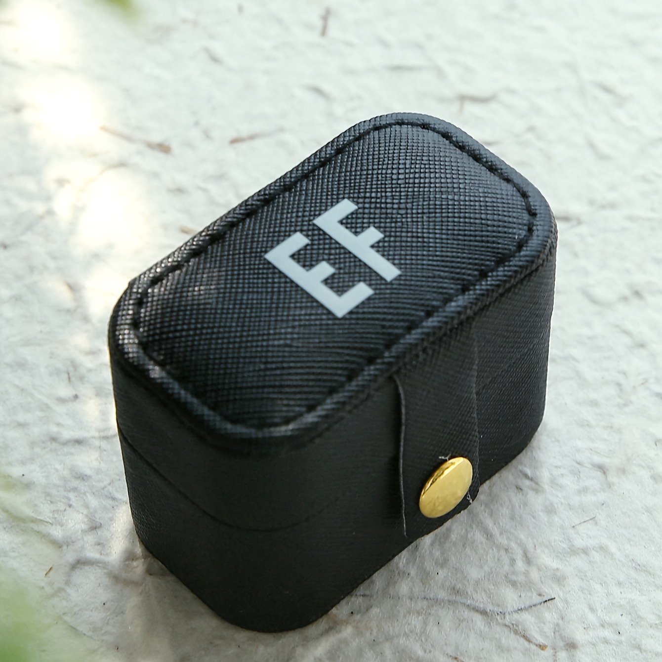Custom Small Travel Jewelry Box, Personalized Initial Ring Box