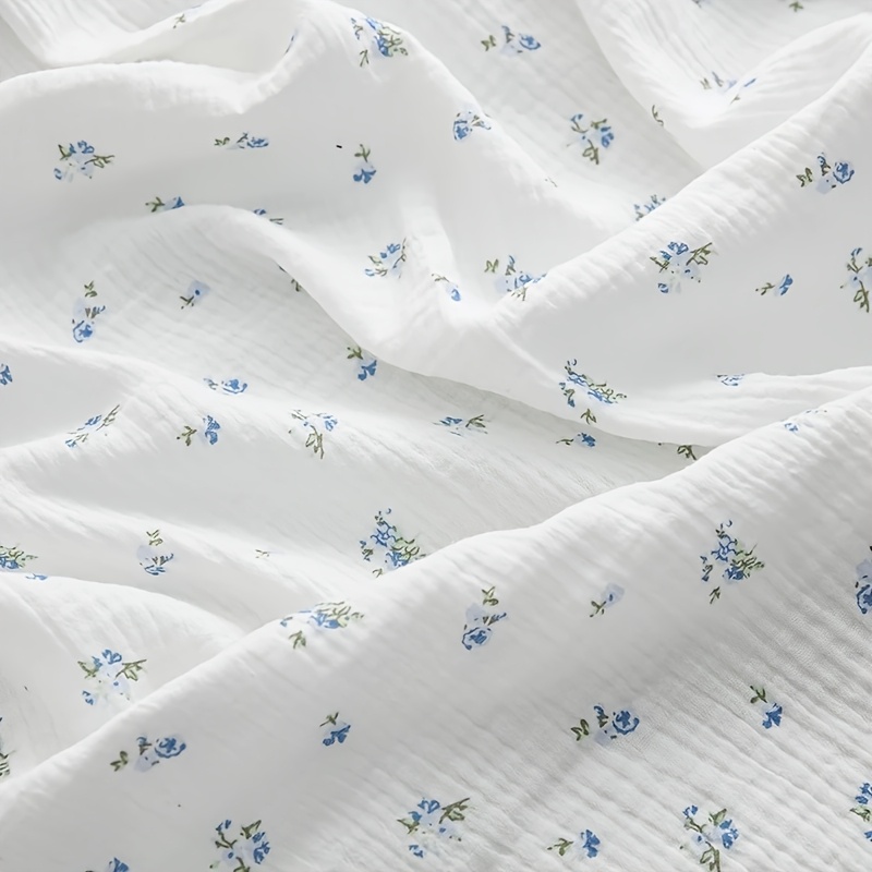 Pure Cotton Printing Double-layer Crepe Fabric, Making Soft Pajamas Clothes Blanket Fabric Clothing Cloth
