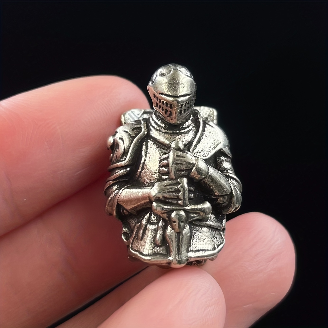 Image of Men's Copper Knight Keyring | Medieval Knight Charm With Metal Texture, Symbolizing And , Ideal For Vintage Style Outfits Or Collectibles