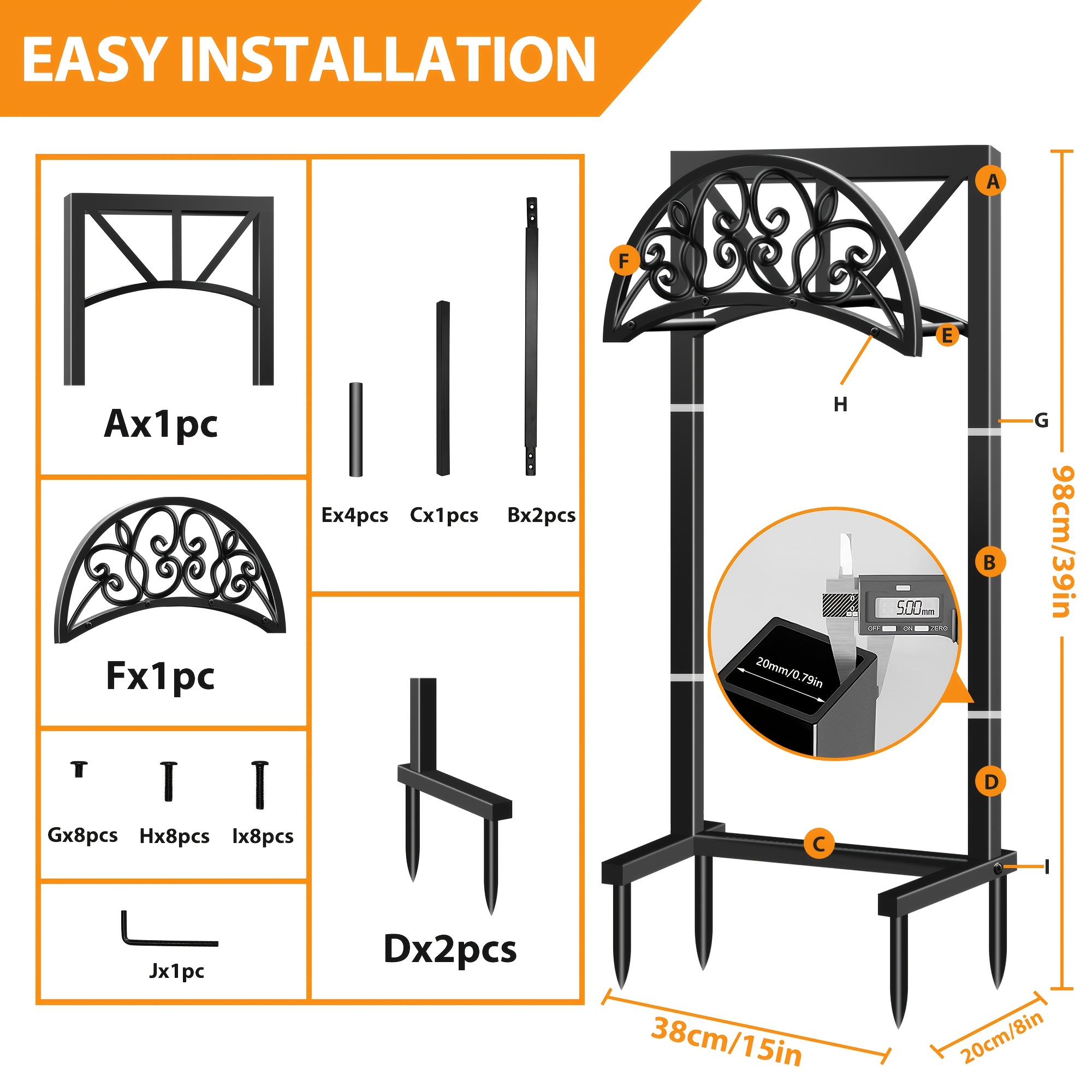 Heavy-Duty Metal Garden Hose Holder Stand with Rust-Resistant Design and Spikes, Freestanding Outdoor Hose Reel Organizer for Up to 150 ft H