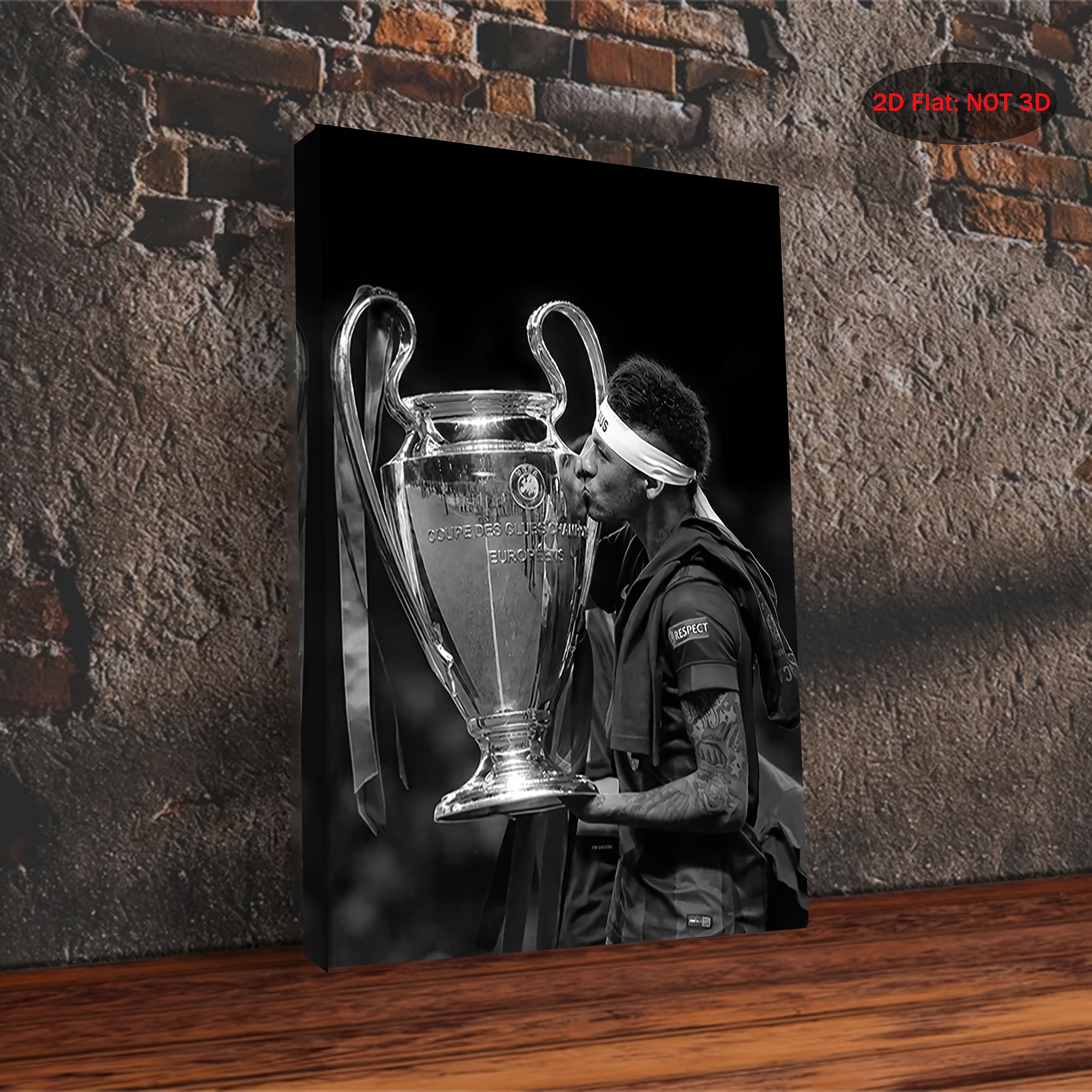 One Piece of 2D Wooden Frame Canvas Artwork Featuring  ,   Wall Decoration in   Rooms Such As  , Living Room, Bathroom, And Kitchen. This Vintage Aesthetic Football Poster   a Great Holiday Gift Or a Beautiful Present for Family, Measuring 29.97X39.88 cm.,     for   Decoration of   Rooms,   an Outward  .
