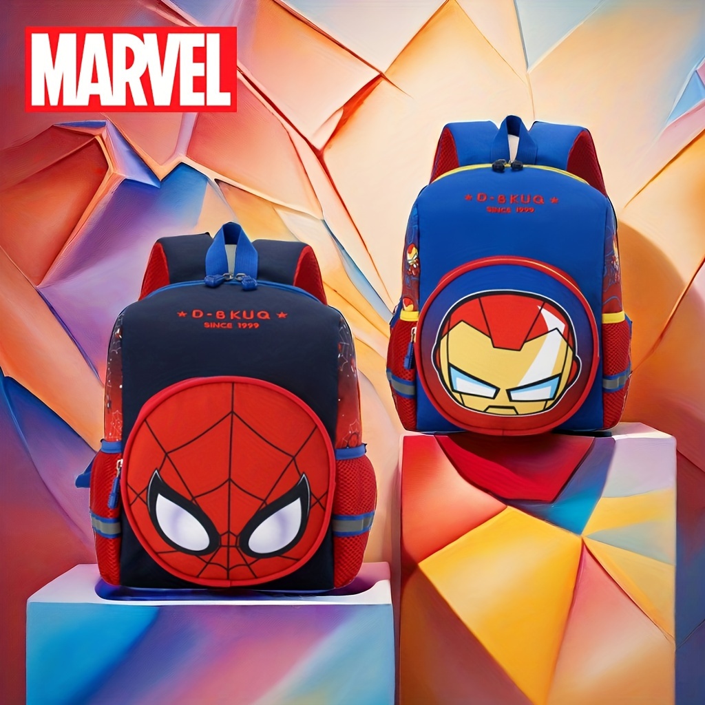 

Marvel Avengers Backpack, Spider-man & Travel Bag, Kawaii Stylish Zipper Daypack