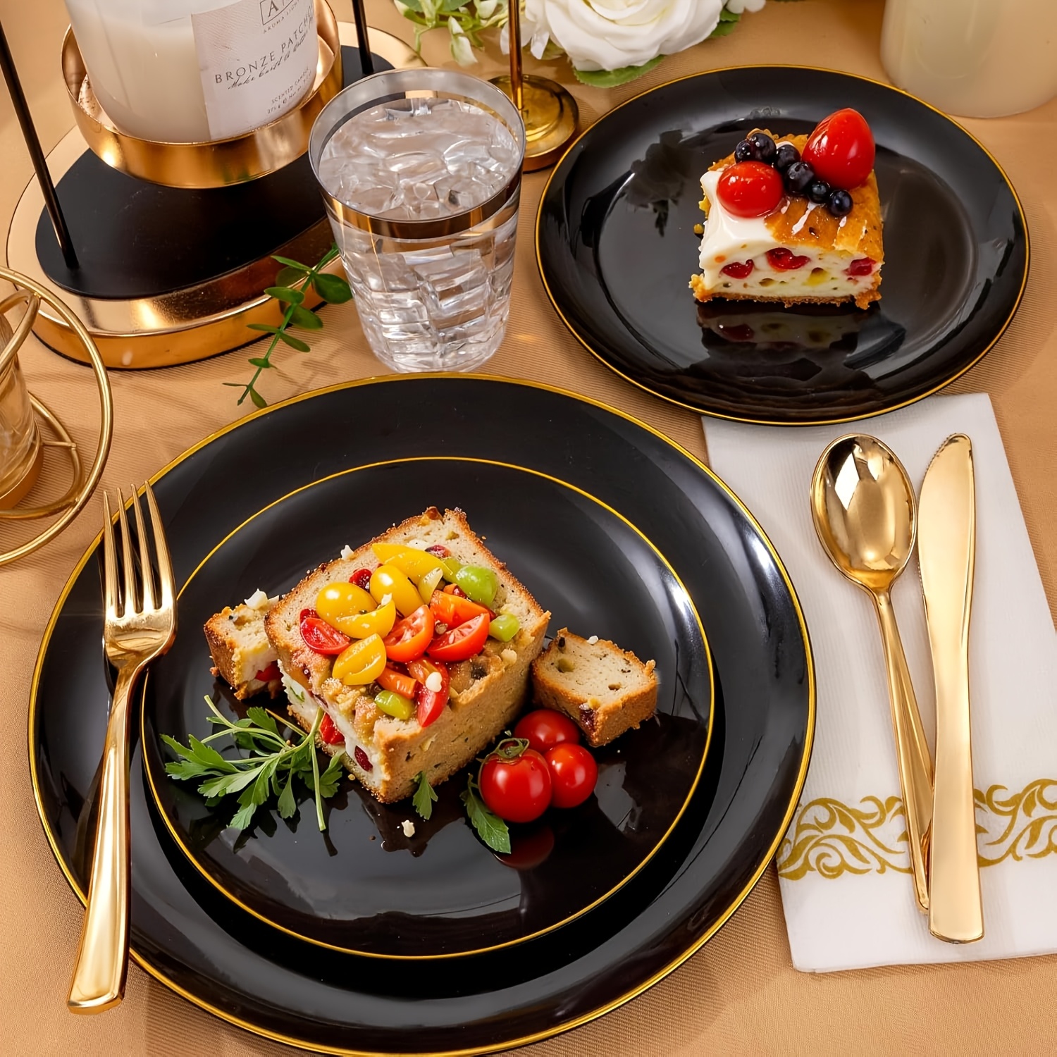 dinner plate black plastic plates for wedding