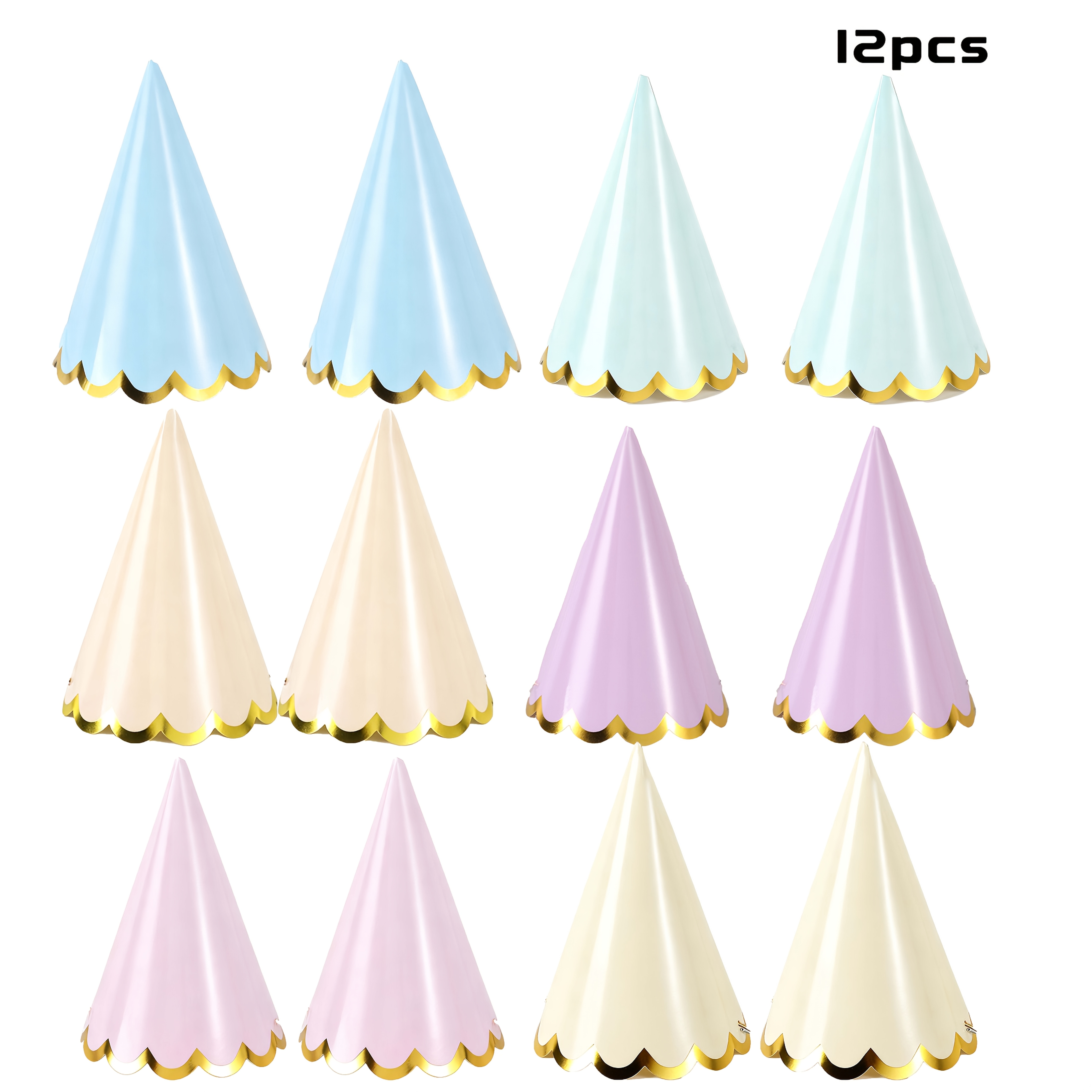 Macaron Lace Paper Hats | Party Decoration Sharp-pointed Hats For Wedding, Shower, Bridal Shower, Birthday, Housewarming - 1 Time Use, Paper Material I Perfect For Halloween