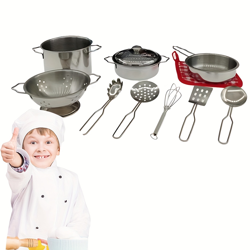 stainless steel pretend play kitchen set mini Temu South Africa