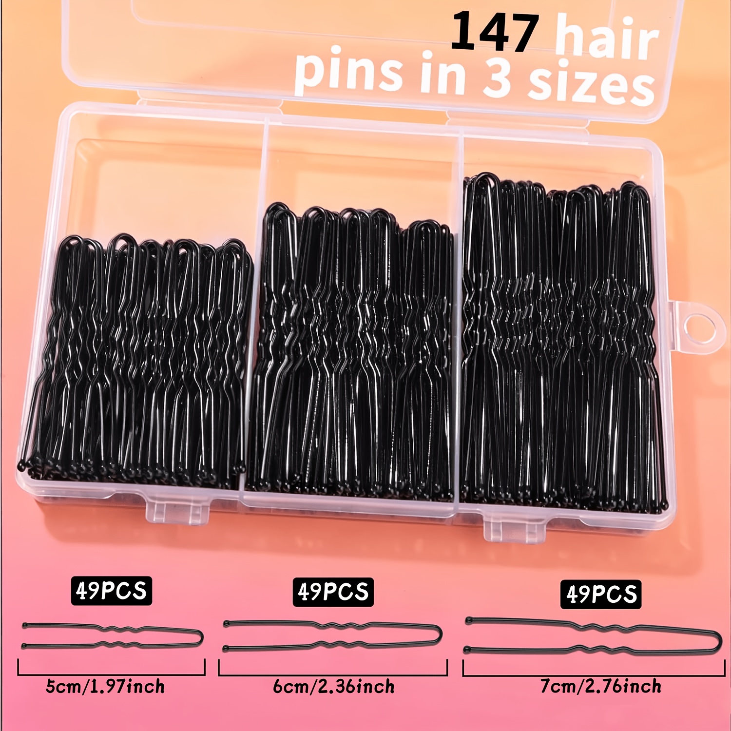 147pcs Hair Clip Set with Storage Box