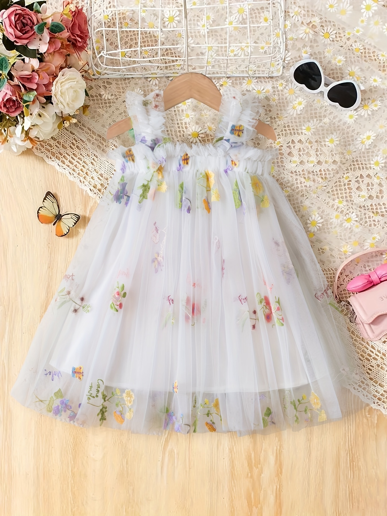 princess dress floral embroidery light - Temu Spain