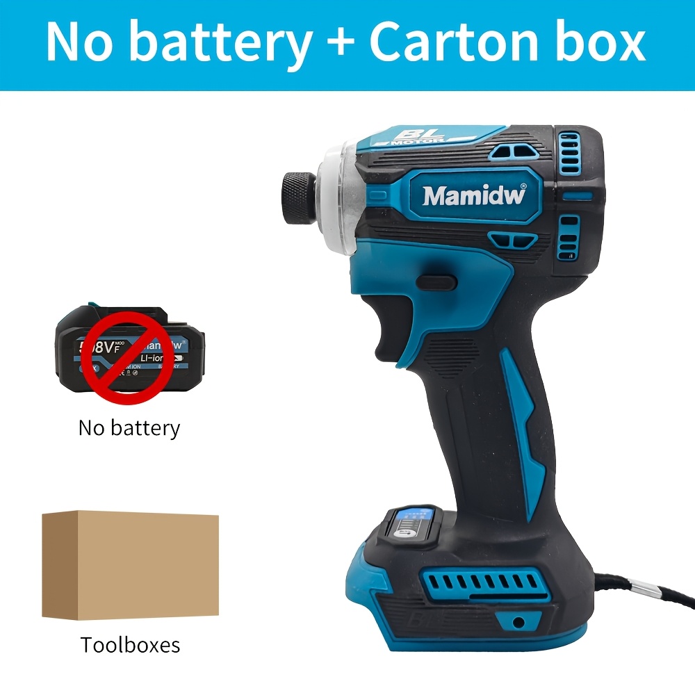 Image of Mamidw Cordless Screwdriver Torque, High-frequency Impact Module Provides Powerful Impact, Compatible With Makita 18v Battery, Battery Not Included