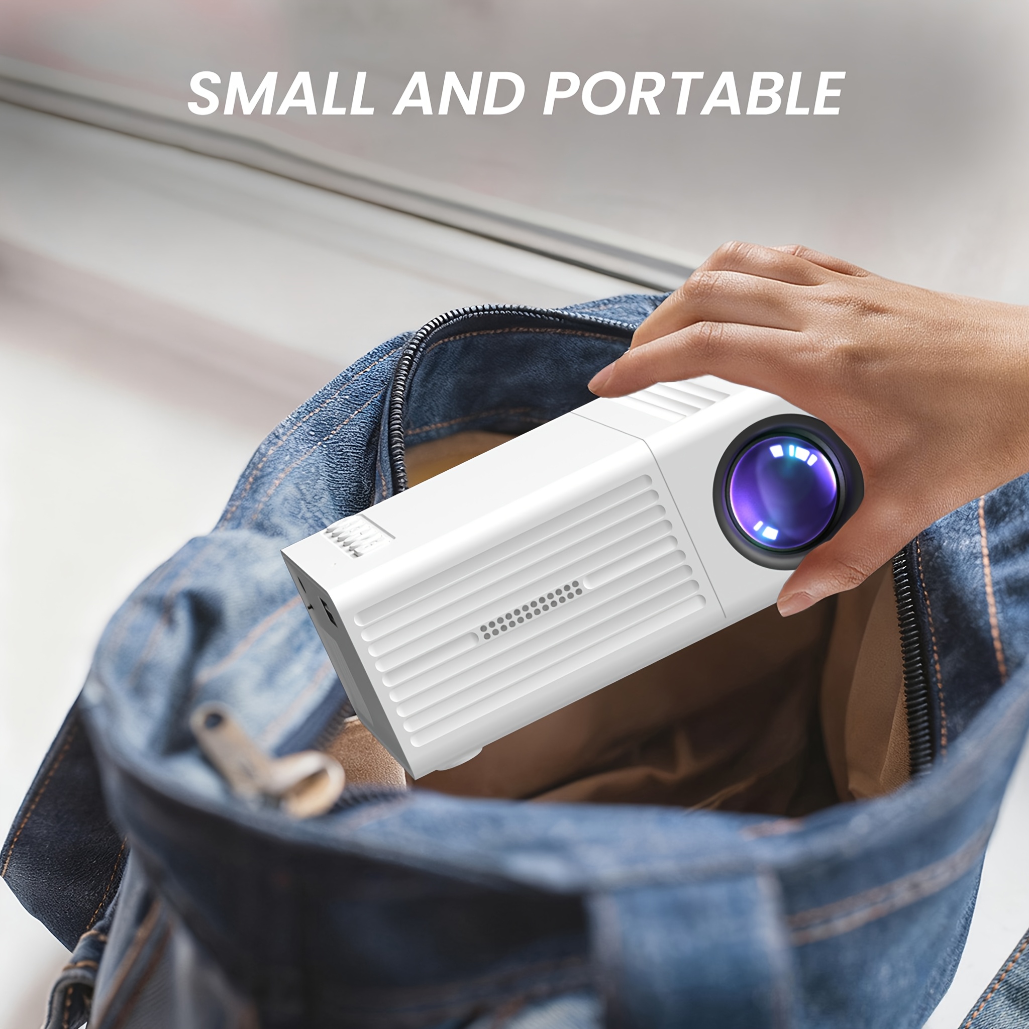 Portable Mini Projector Features Quick Focusing And Supports Via Usb, Mobile Devices, Computers, And Sd Cards. Suitable For Home Theaters, Offices, And Ppt Presentations, Supporting 720p Local 480p
