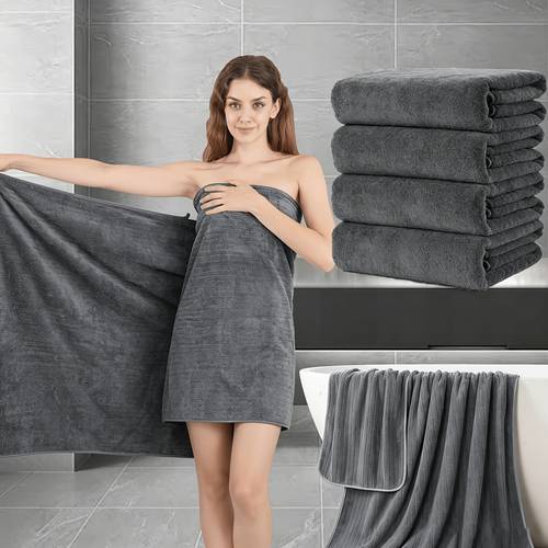 4pcs extra large bath towels 31 x 62 inches quick absorbent and plush yet lightweight 285 gsm bathroom