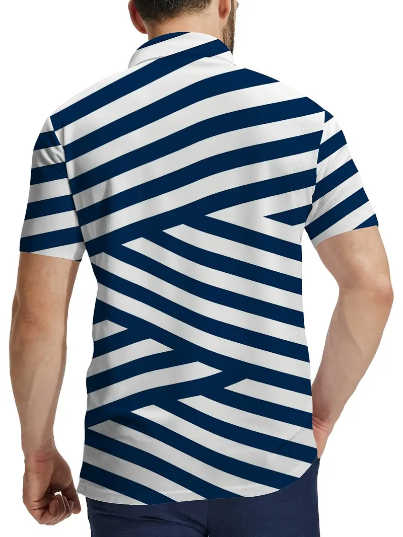 mens striped golf lapel for summer details 0