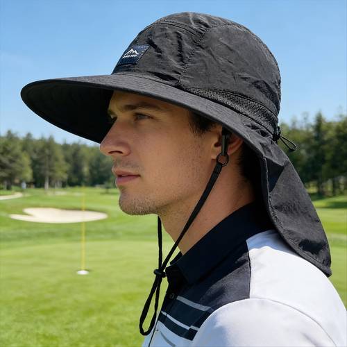 1 pack unisex stylish mens sun hat fishing hiking and camping breathable polyester hand washable khaki black navy blue 3 different colors