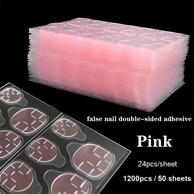 

50 Sheets/1200pcs Nail Adhesive Tabs, Waterproof Nail Art Tools, Double-side Nail Glue Sticker, For False Nails Press On Nails