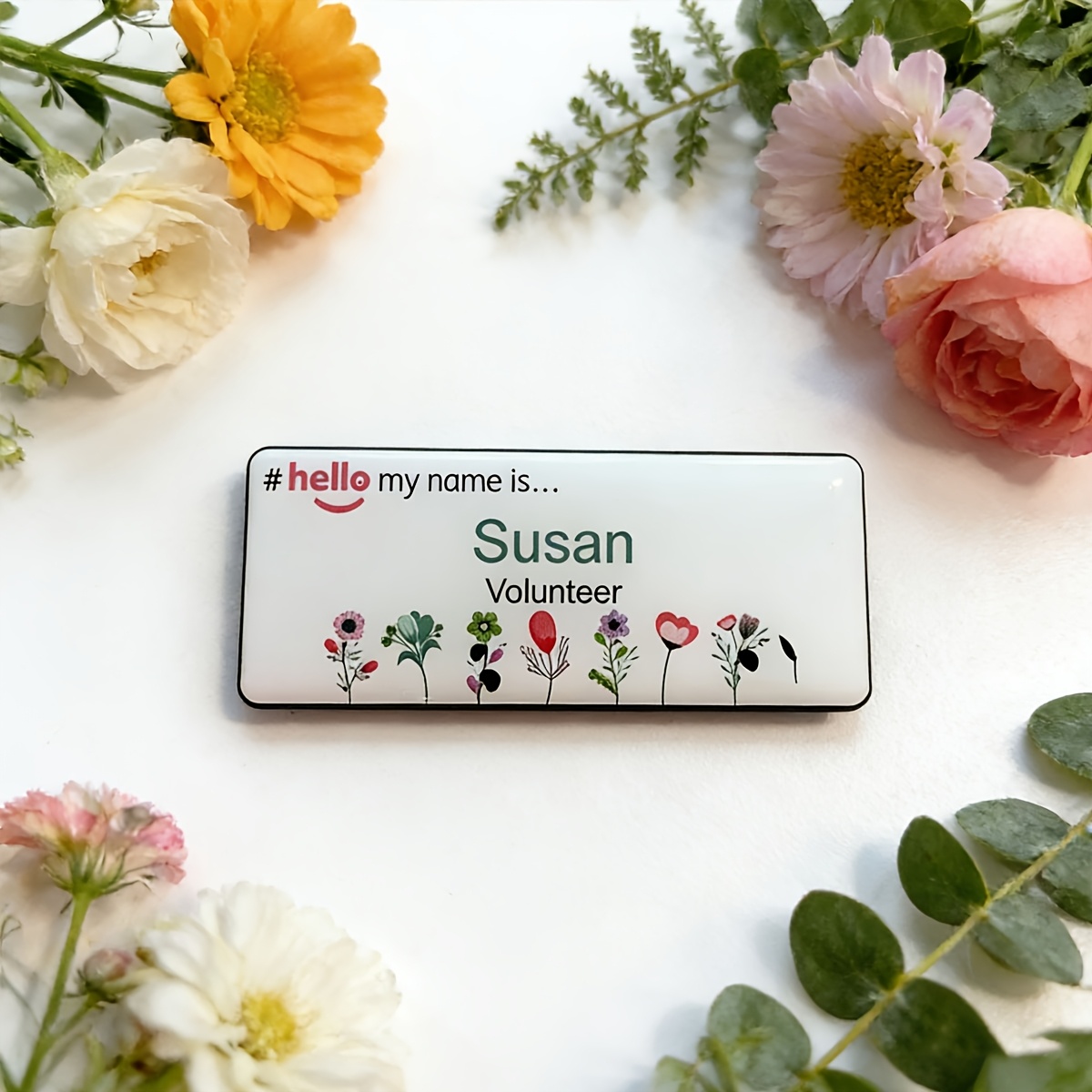 TEMU Personalized Name Badge With Custom Name & - Custom Staff Id Tag Suitable For Nhs Healthcare Workers, Teachers, Dentists, Midwives, Cafes -