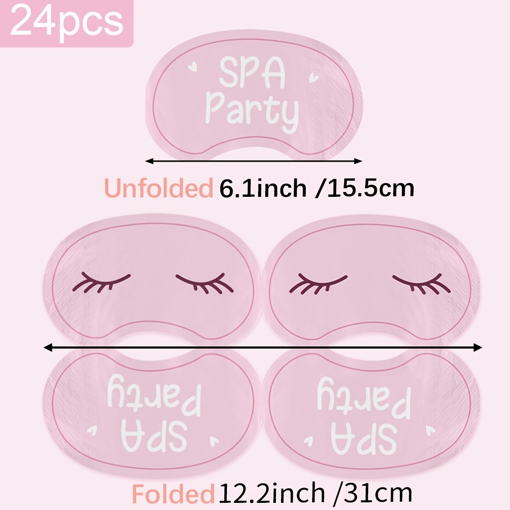 E-shop 24 Rosa SPA Party Servietten, Einwegservietten, für ein lässiges , Junggesellinnenabschieds-Theme, Geeignet für Feiern, Nachmittagstee,