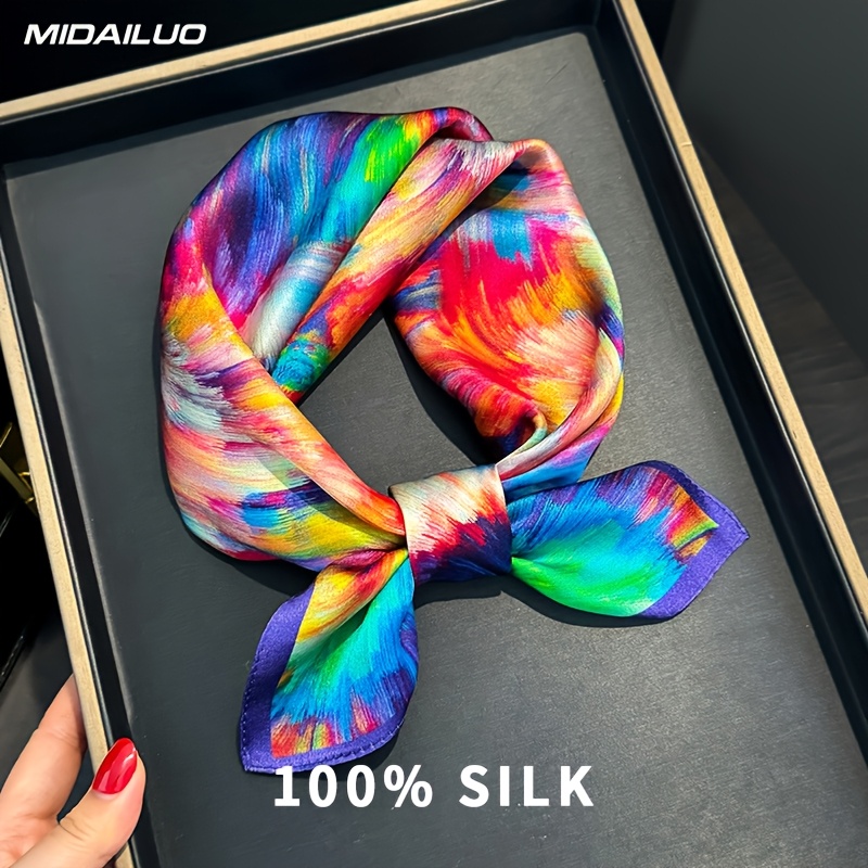 100% 20.87 * 20.87 Inch Breathable Square Scarf Decorative Square Scarf Elegant Accessory Non Stretchable Suitable For Outdoor Decorative Accessories