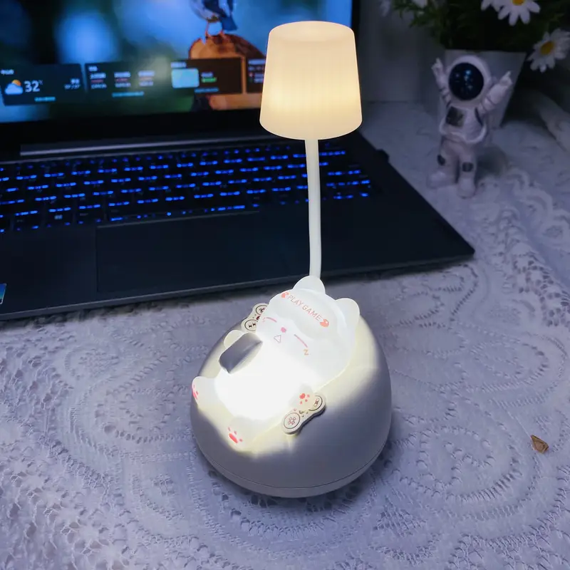 1pc cute sleeping cat style pat lights usb charging atmosphere decorative lights study office pat decoration table lights bedroom atmosphere with sleeping lights thanksgiving back to birthday new year holiday gift table lights for Product details 5