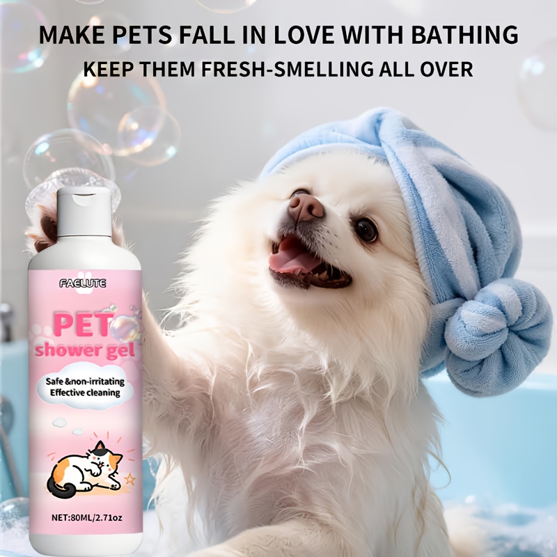 Image of Faelute Cat Shampoo Deep Cleansing To Remove Yellow Stains And Odours Natural Gentle Formula, Non-irritating Long-lasting Care Cleanser 80g