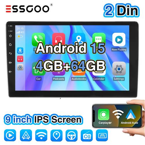 15 car stereo 4gb 64gb multimedia playerauto radio universal 2 din inch 22 86cm screen auto radio for auto wifi fm radio usb swc with asp sound setting intelligent system car