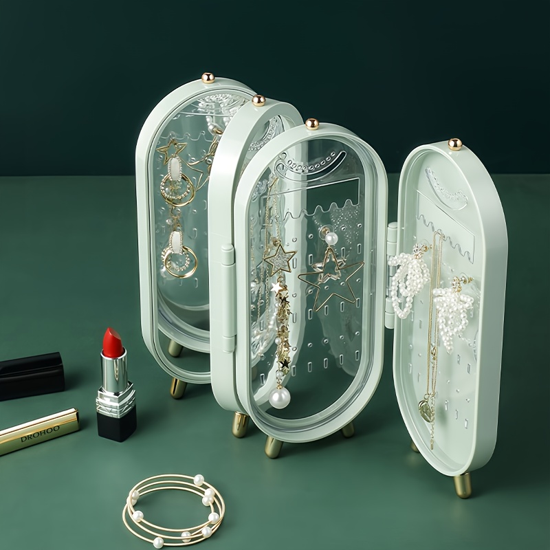 1pc jewelry box with 8 27 tall clear viewing panel design for space saving storage durable plastic material ideal for dressing table earrings necklaces more adds charm Product details 2