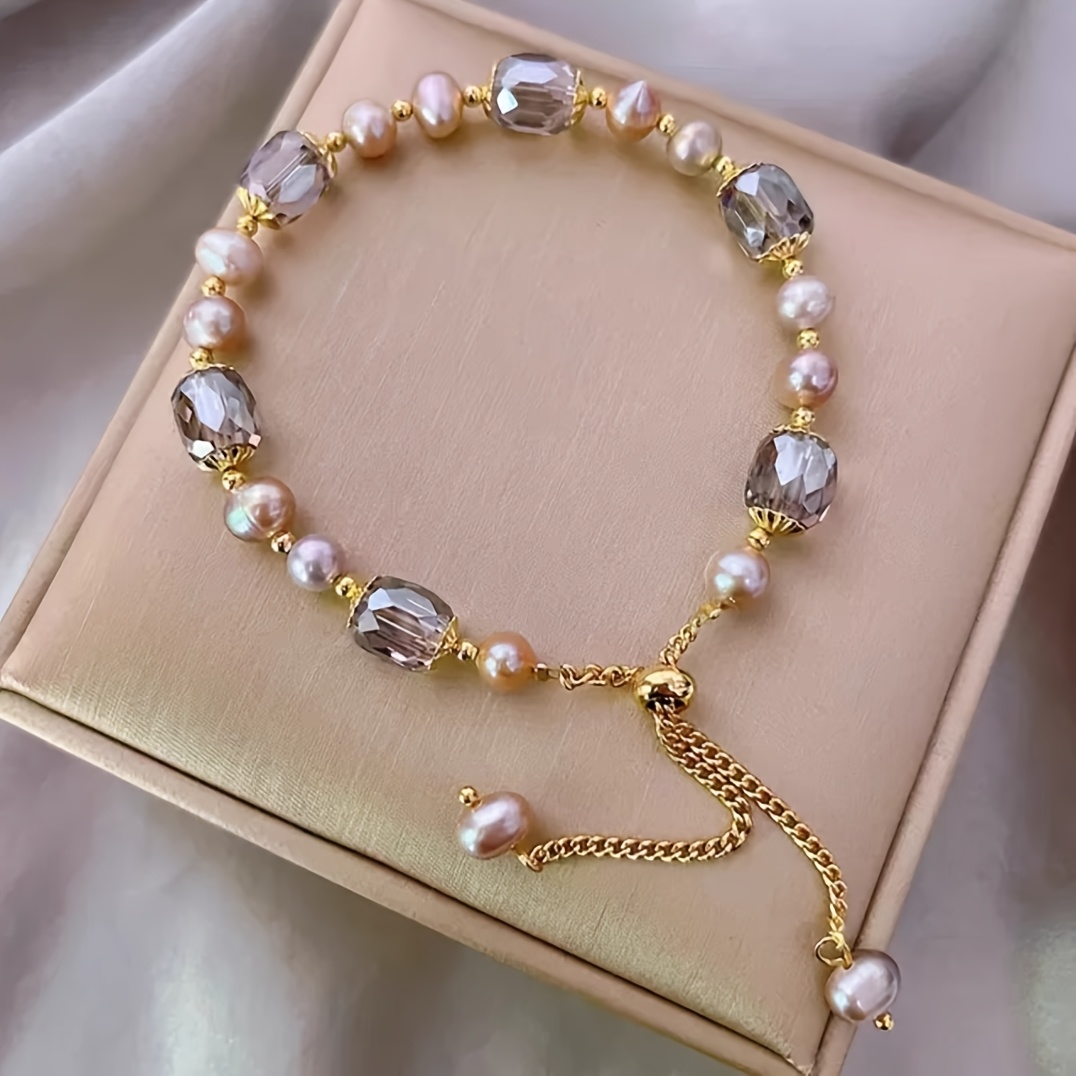 TEMU 1 Pulsera Ajustable Vintage Francesa para Mujer - Lujosa, Adecuada para Uso Diario y Ocasiones Especiales, Regalo Retro Elegante, Accesorio