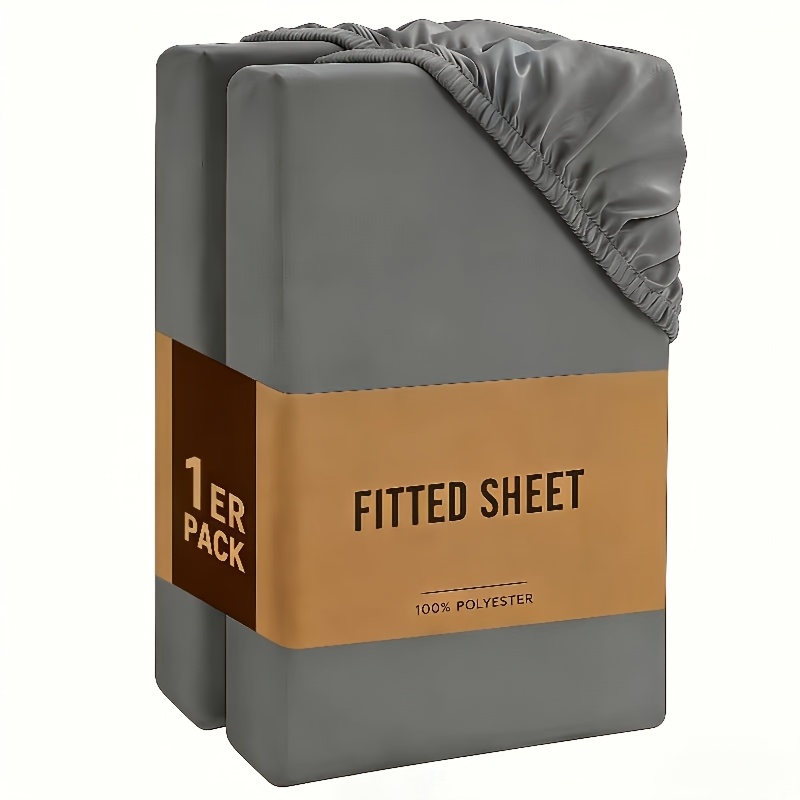 TEMU 1pc Breathable Fitted Sheet, Soft And Refreshing To Beat . 360Â° Full Coverage, Anti-slip Design, Machine Washable. Ideal For Hotels, Bedrooms,