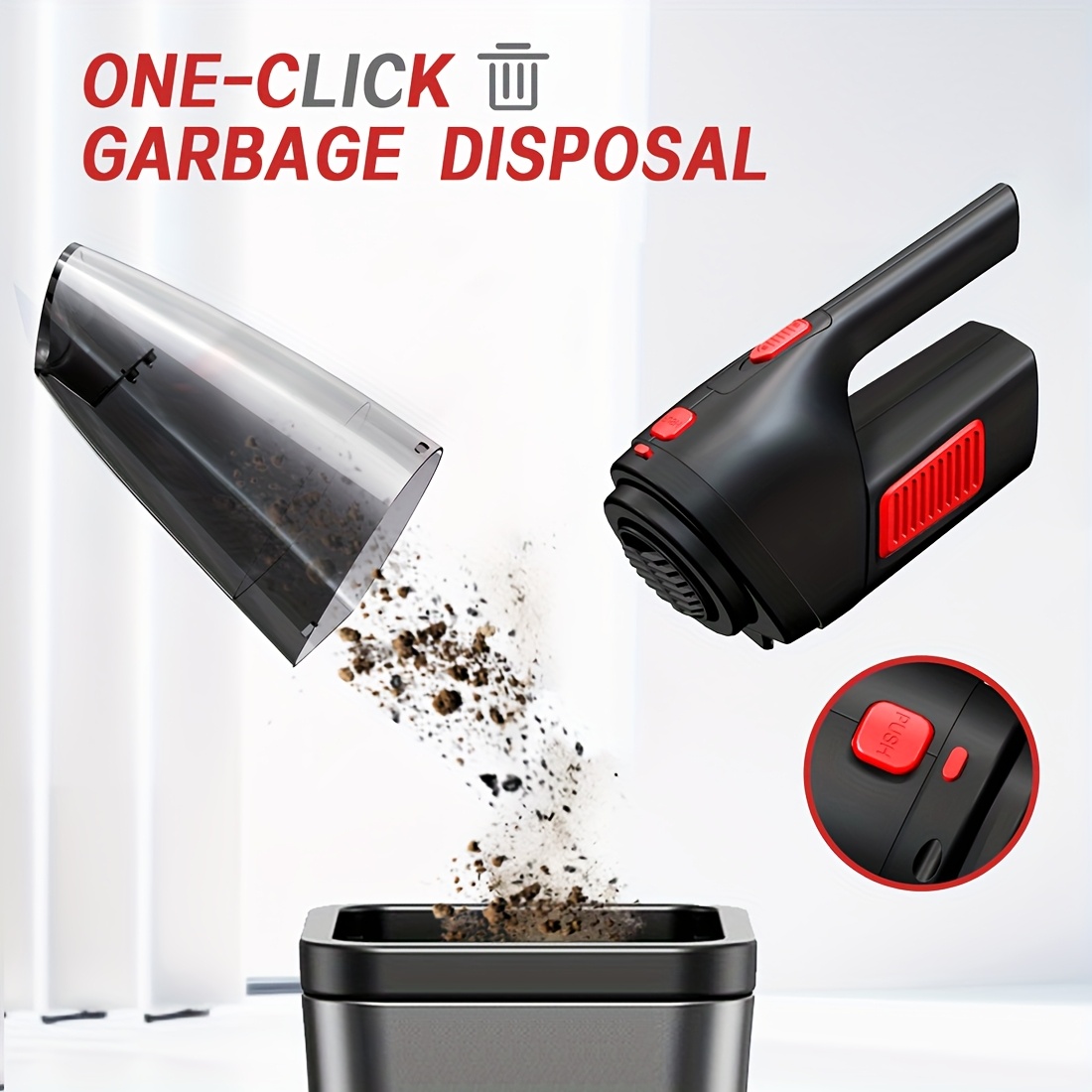 wireless convenient handheld car vacuum cleaner powerful suction kitchen floor cleaning supplies usb charging mini cleaning dust collector suitable for cars rv home office industrial sites and other   tools Product details 9