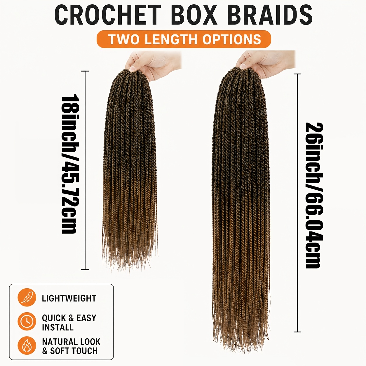 Ombre 2-Strand Twist Crochet Braids, Extensões de Cabelo Crochet Sintético Espiral Twist 5