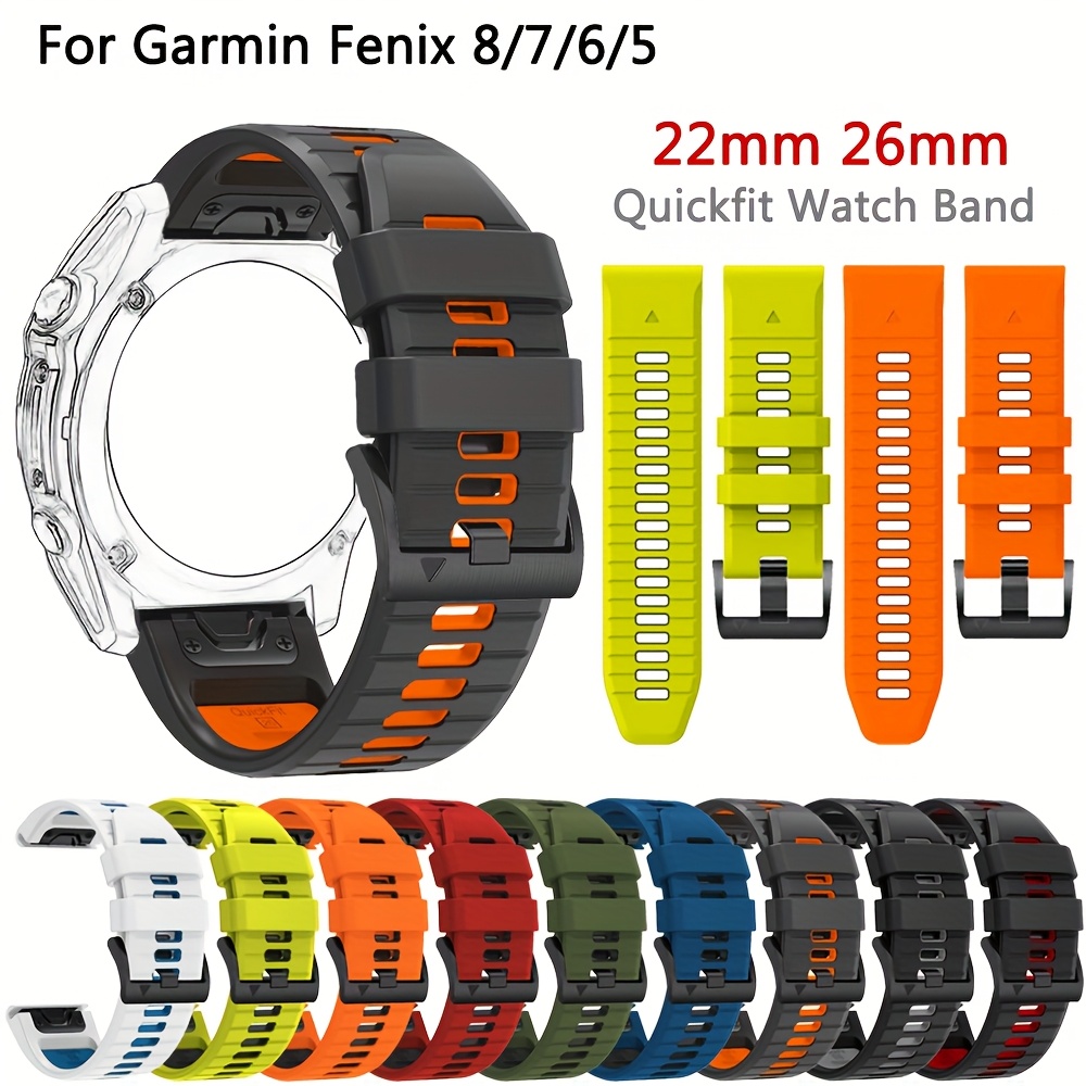 Cinturino Sportivo In Silicone 22mm Per Garmin Fenix 8/7/6/5 E Forerunner 935 – Colore Militare, Con Cacciaviti