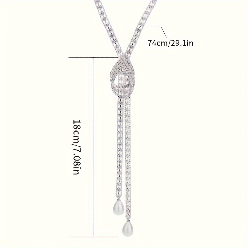 Fashion Water Drop Sweater Chain Long Necklace