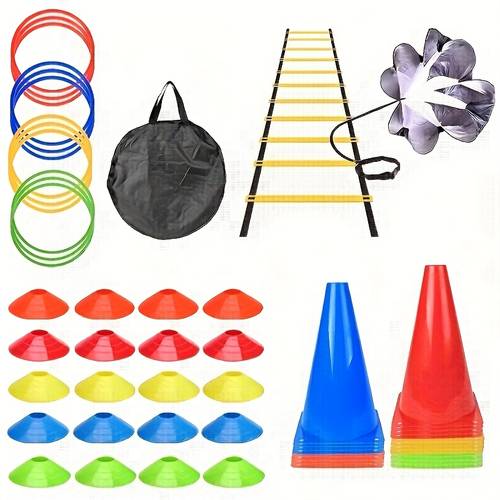 outdoor agility ladder set soccer training equipment agility ladder bands marker disc and storage bag suitable for agility and speed training