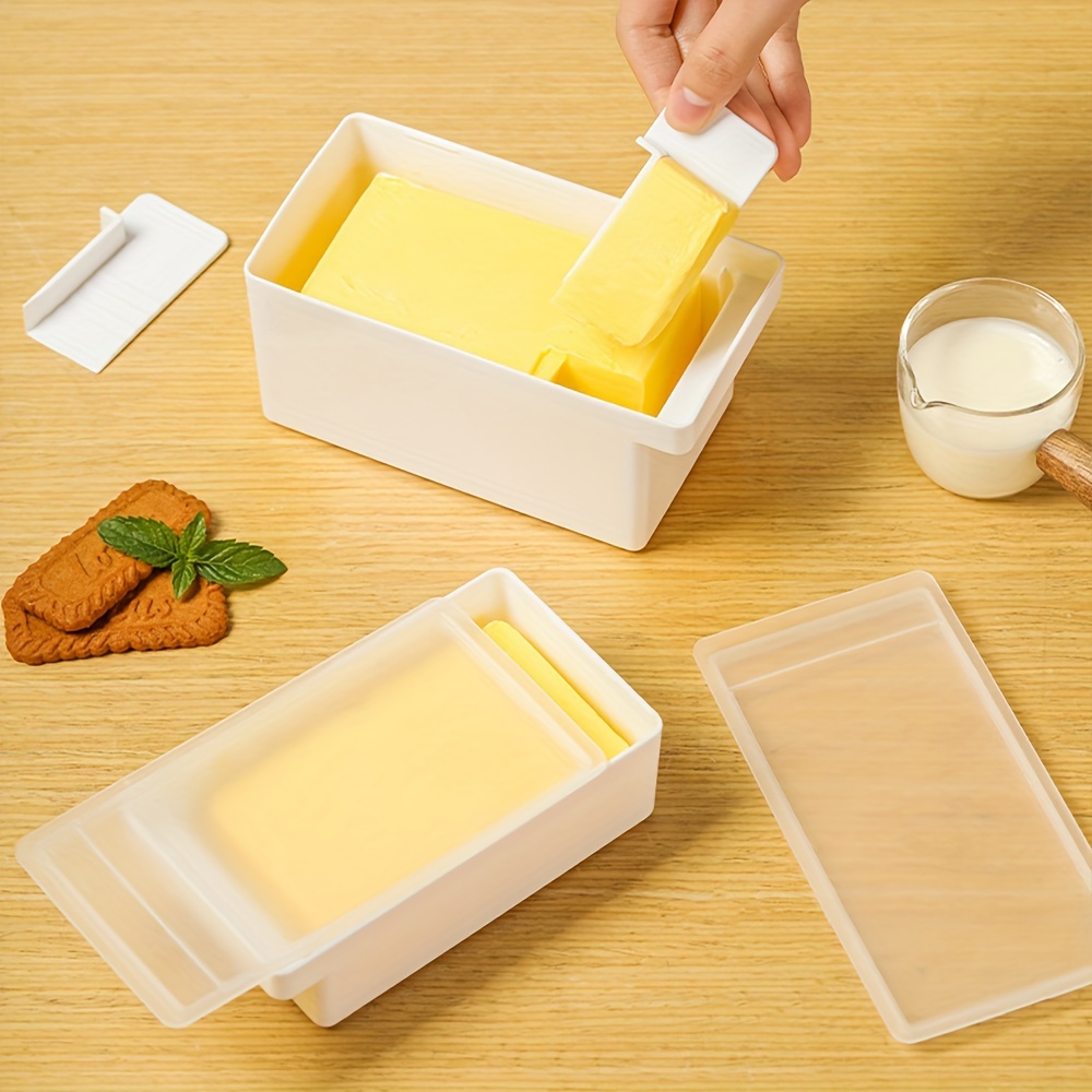 バターカッター付き保存容器 冷蔵庫・冷凍庫用再利用可能な