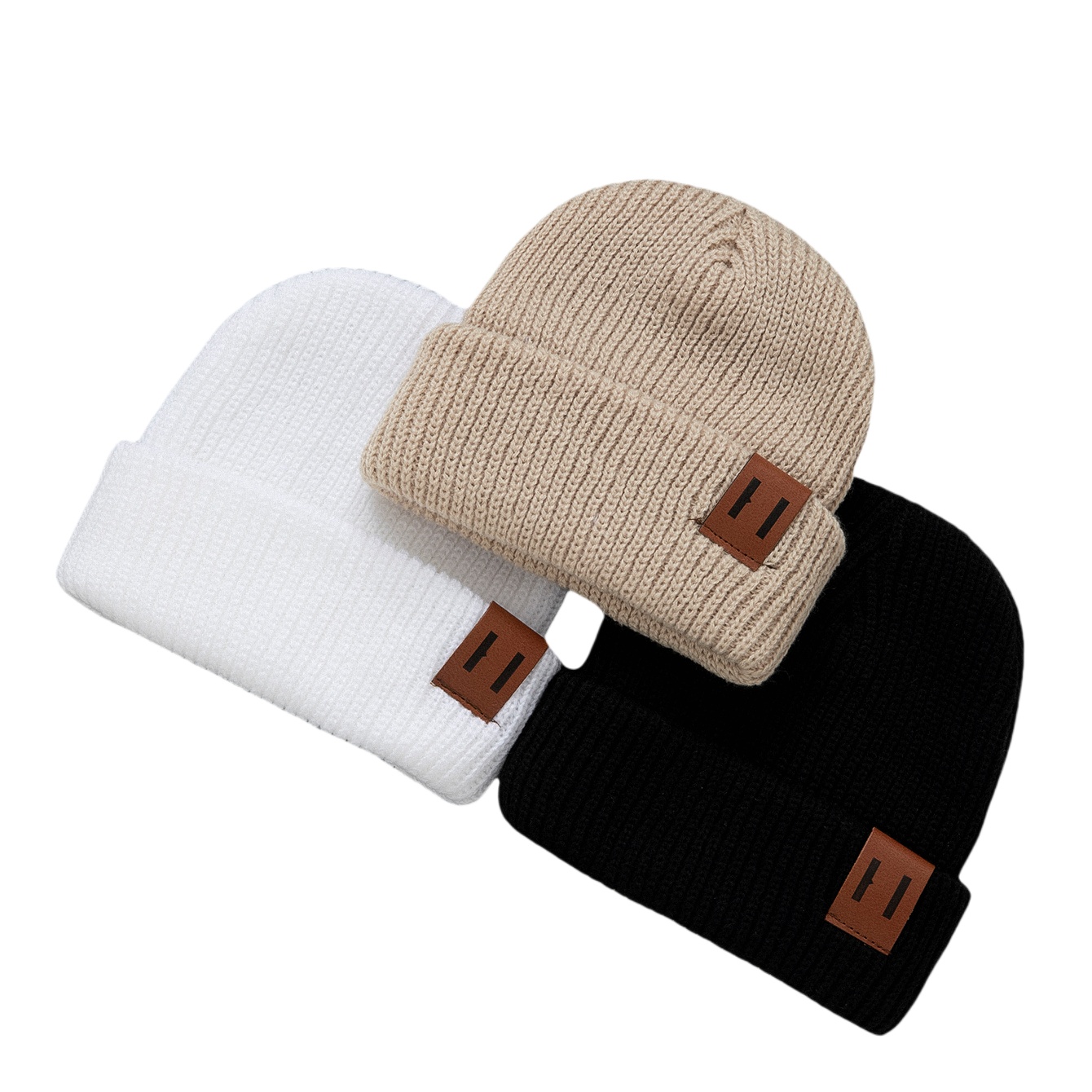 TEMU 3pcs Autumn Winter Baby Warm Knitted Hats Kids Knit Beanie Hat Solid Color Children Hat For Boys Girls Additions