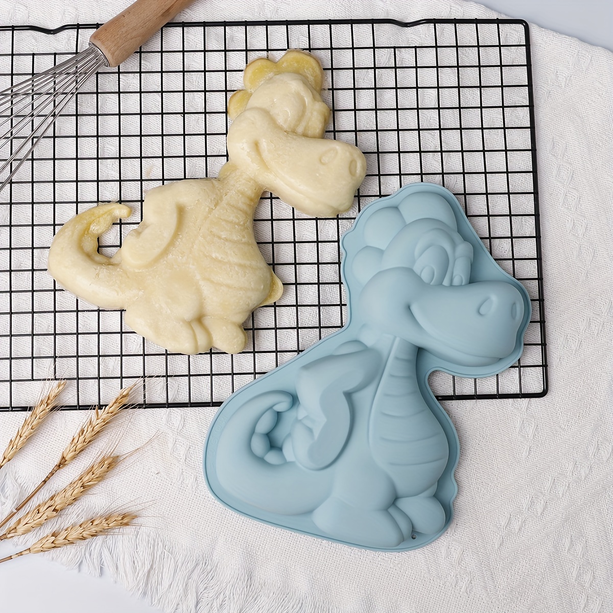 

1pc, Dinosaur Shaped Silicone Cake Pan, Baking Cake Mold, Baking Pan, Oven Accessories, Baking Tools, Kitchen Gadgets, Kitchen Accessories
