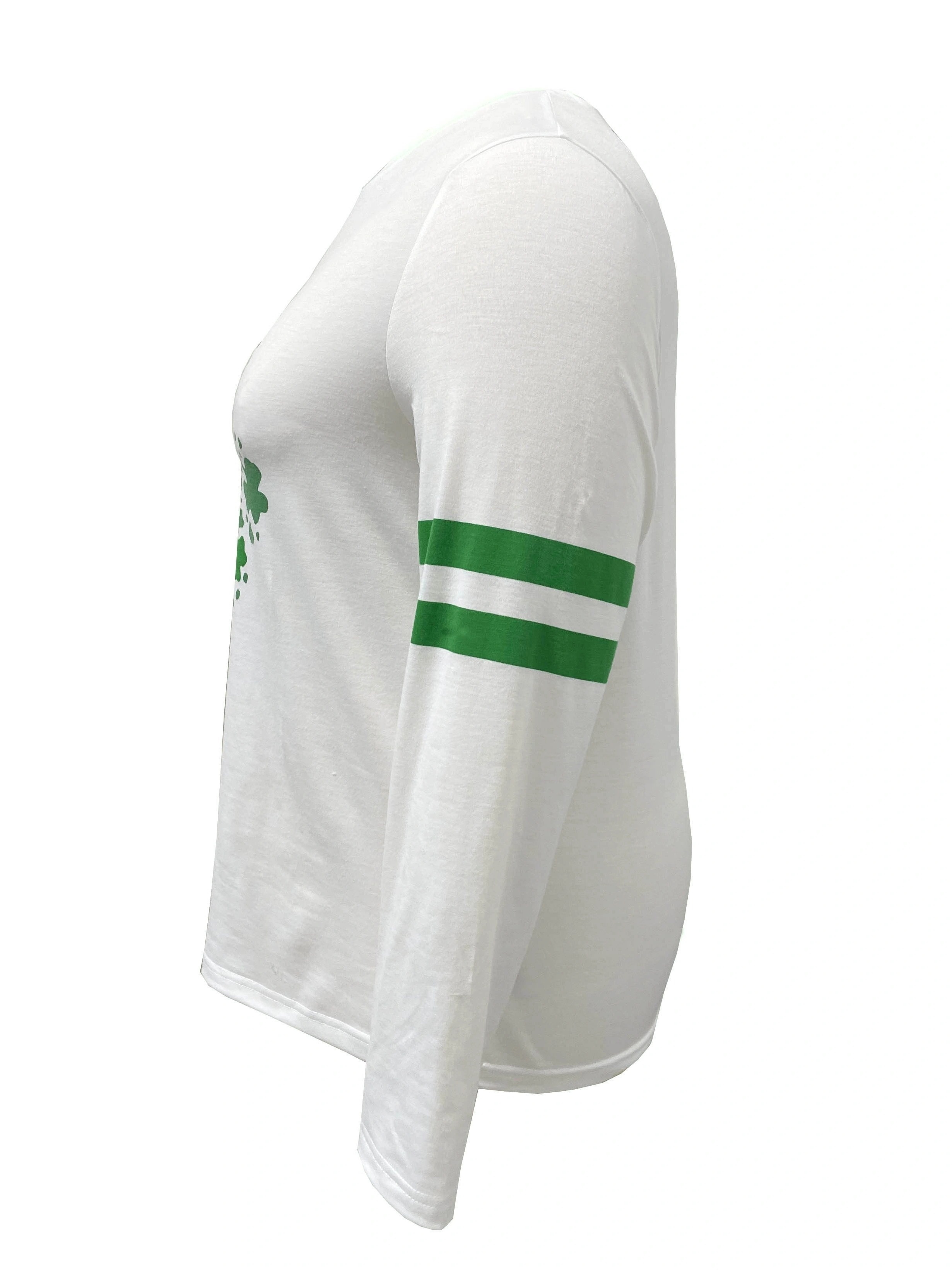 Plus Size Clover Print T shirt St. Patrick's Day Crew Neck - Temu