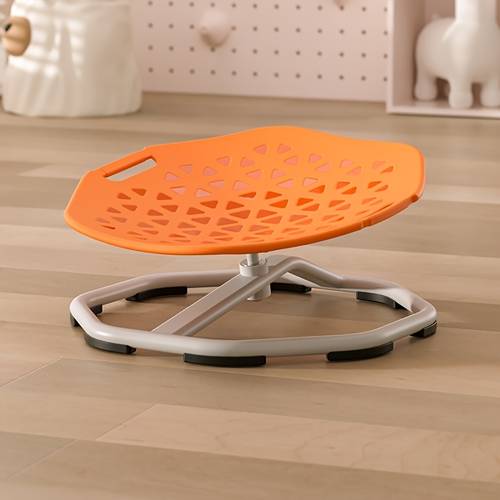 sensory swivel chair blue and gray carousel spinner seat with non slip metal base enhances body coordination ideal for boys kid chair