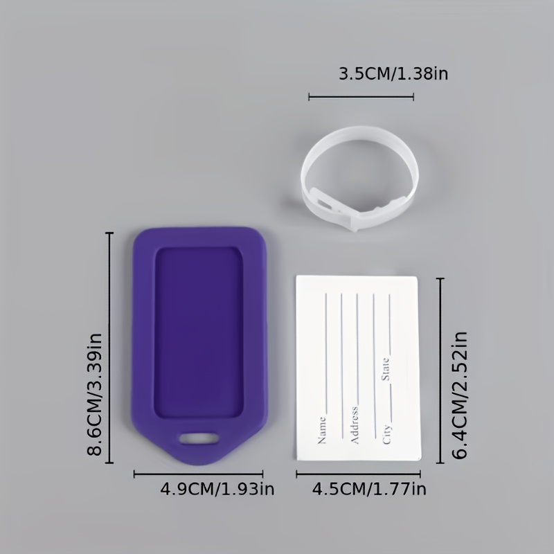 3pcs Plastic PP Luggage Tag Set for Travel