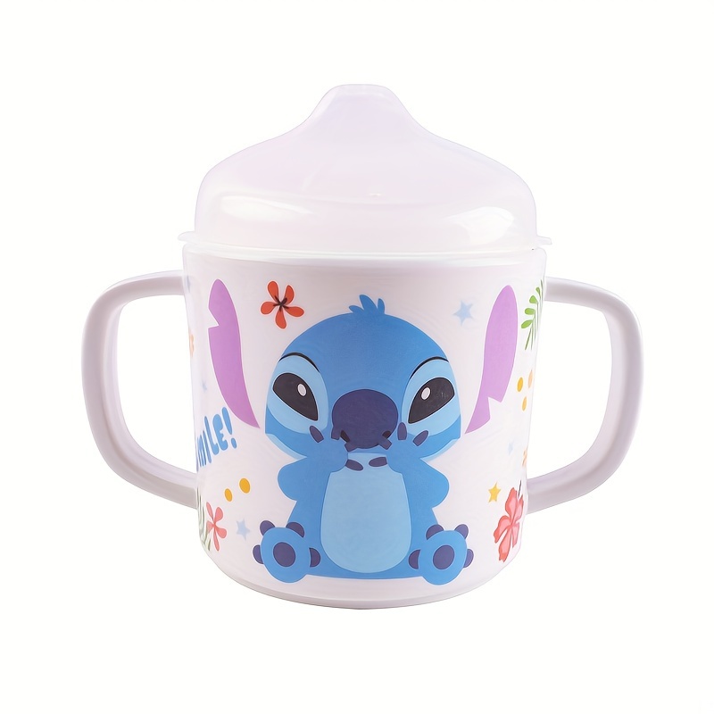 

225ml/7.6oz Disney Stitch Small Training Cup, Cartoon Cute Water Cup With Handle, Kawaii Milk Cup For Beginners, Suitable For Outdoor Camping Bathroom Home, Birthday Christmas Gift