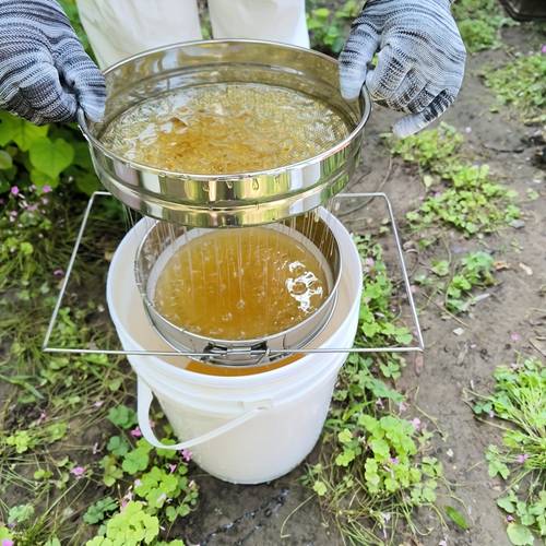 item picture stainless steel double layer filter for beekeeping durable rust resistant filtration of pollen sloughs ideal for honey extraction beekeeping supplies and accessories