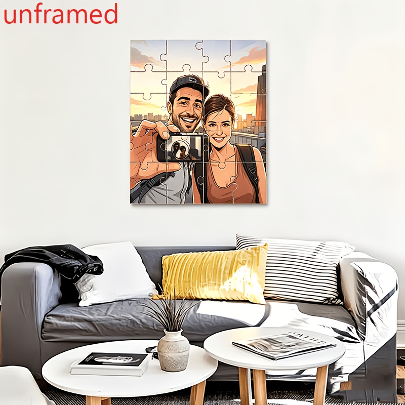 TEMU 2d Flat, Unframed Gift Customization! Custom Photo Portrait Art - Personalized Couples, Weddings, Families - Anime Print - Living Room, Bedroom,