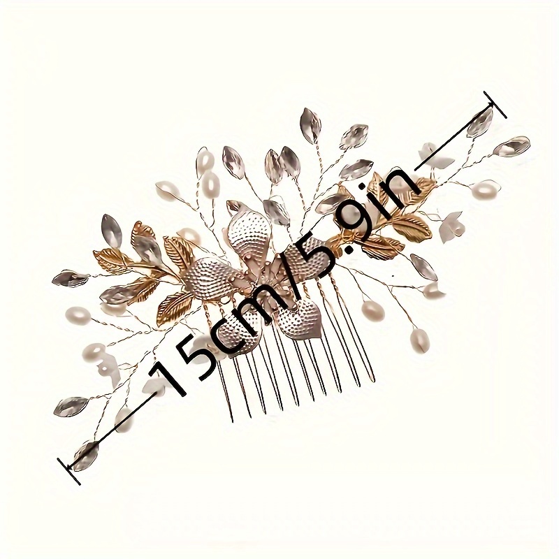 1 шт. свадебный гребень для волос невесты, жемчужный боковой гребень, украшение для волос с цветами, свадебные аксессуары для женщин, детали 1