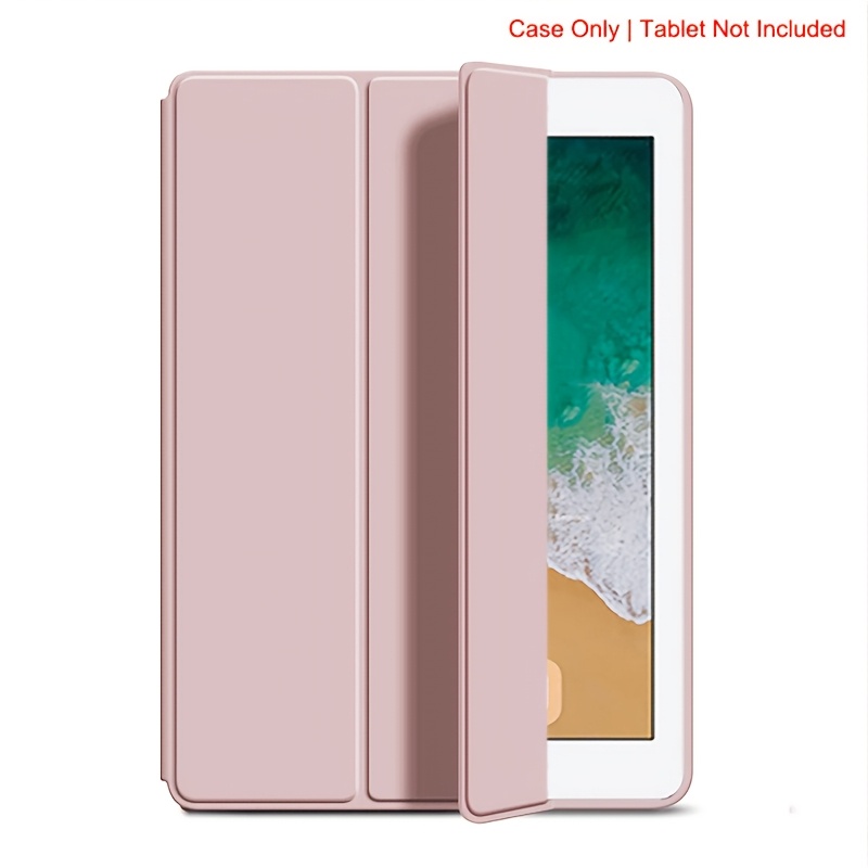 TEMU For Ipad Air 1 2 9.7 Inch 5th 2017 2018 9.7'' A1893 A1474 Faux Leather Magnetic Flip Soft Back Shell Auto Wake Up