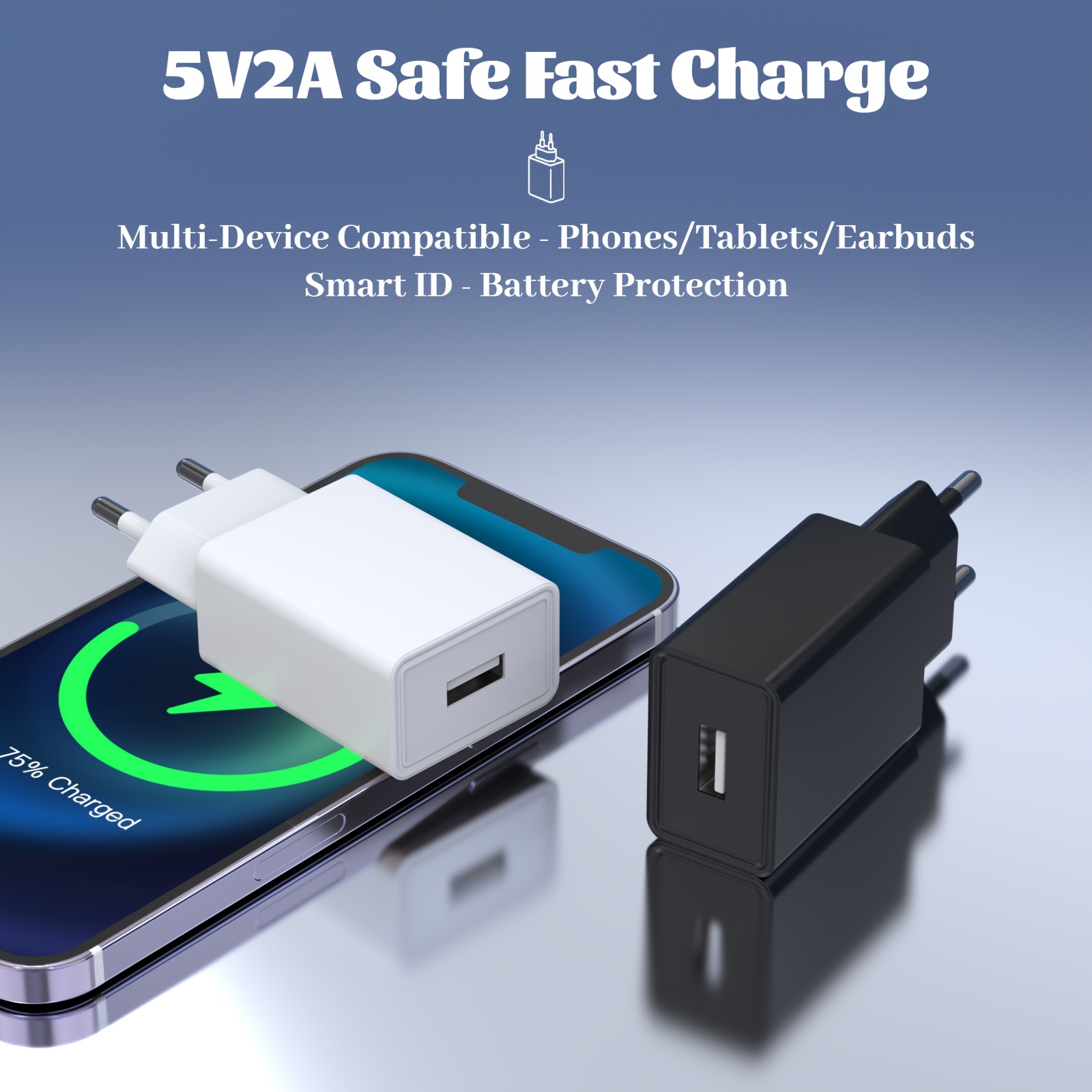 5v 2a usb wall charger fast charging mobile phone charger Temu