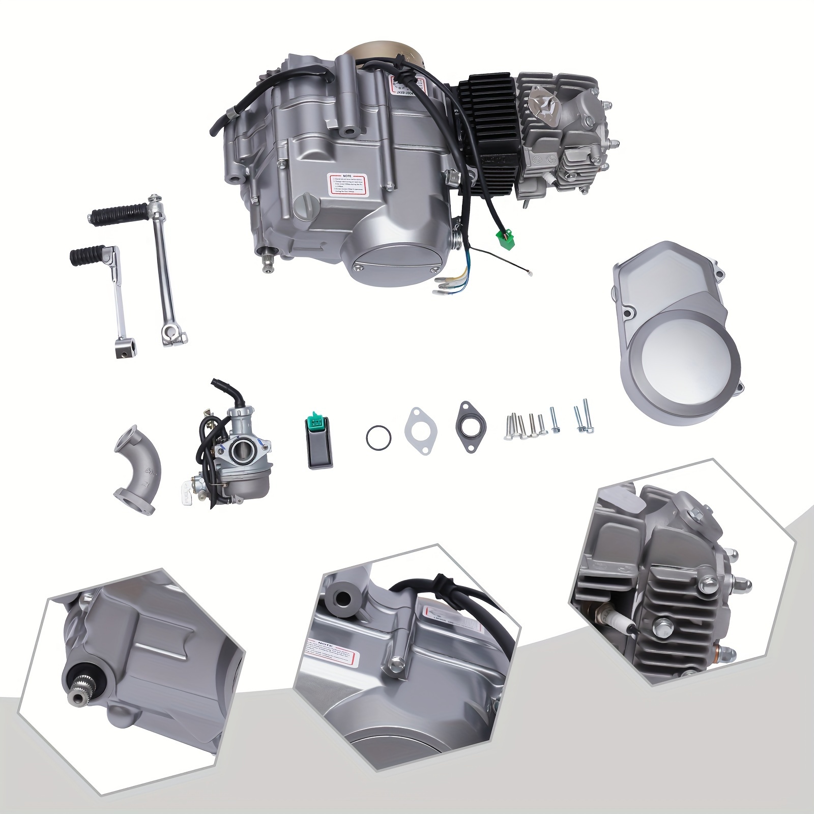 TEMU 4- 125cc Pit Manual Air- Complete Kit For Xr70 Crf50 Crf70 & Pit & Atv Go