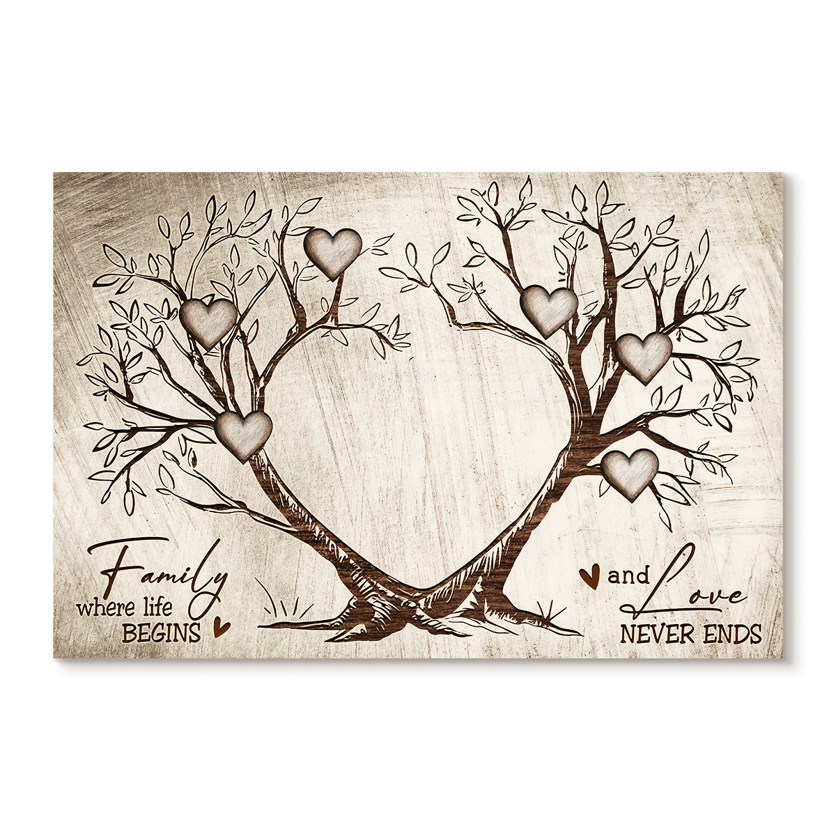 TEMU Family Where Life Begin Canvas - Personalized Customized Canvas - Gift For Family - Family Gift Ideas For Home
