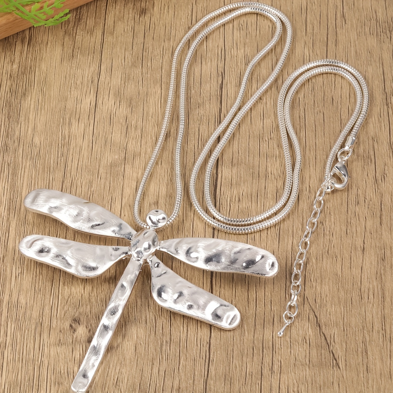 Women's Dragonfly Pendant Long Sweater Chain Necklace